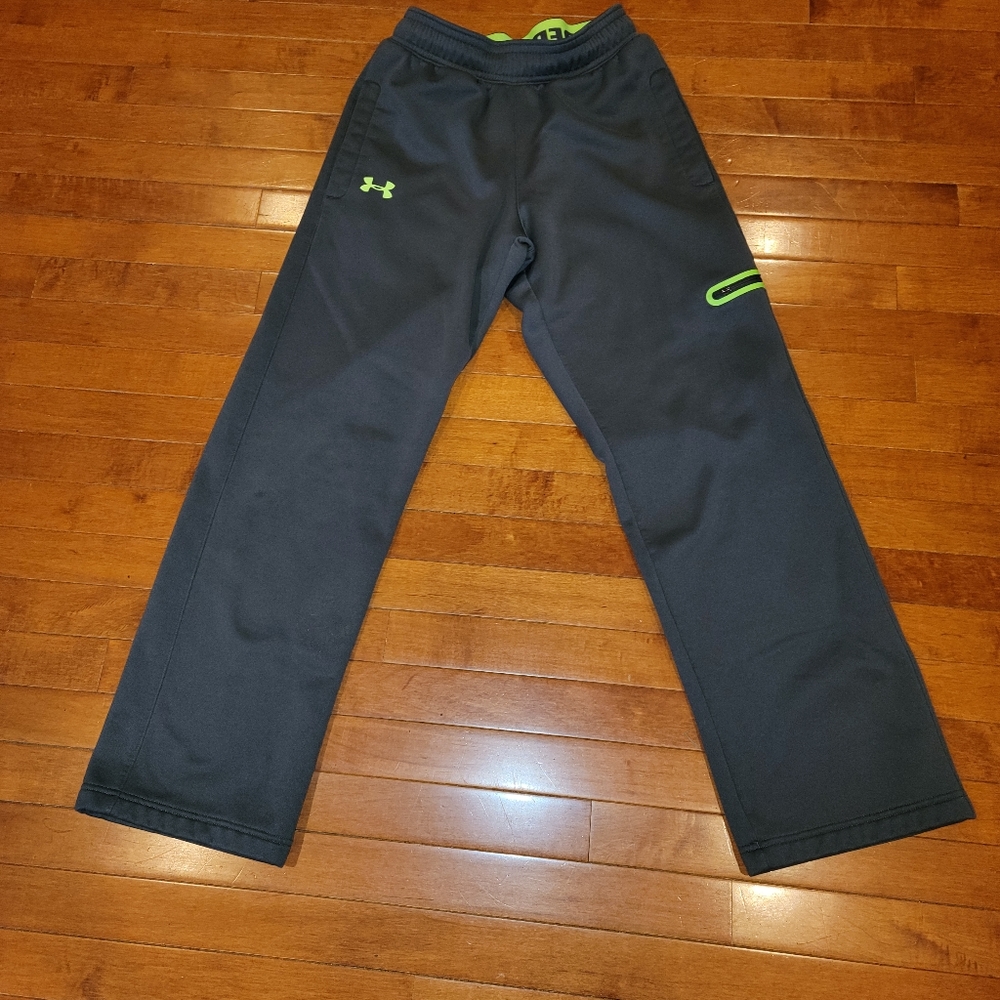 Men’s Under Armour Grey & Green Storm Sweatpants